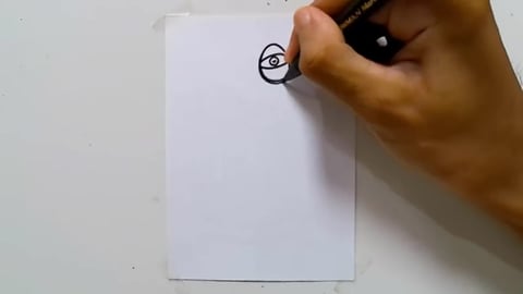 Drawing dumpster character graffiti shorts