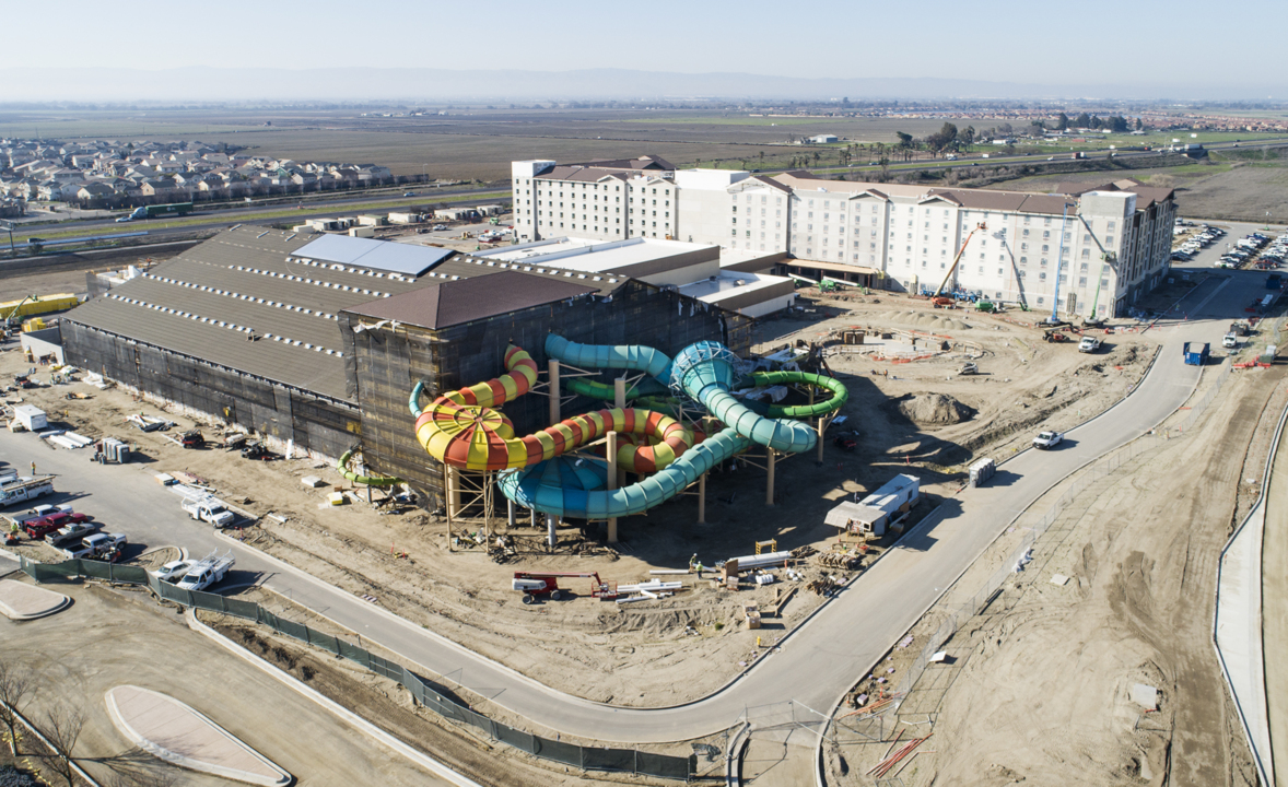 Tour Manteca's Great Wolf Lodge by drone video, company renderings