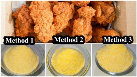 How to make bread crumbs for your fries.