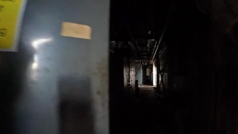 Creepy abandoned factory building