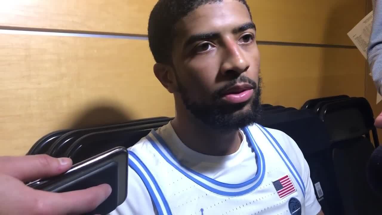UNC guard K.J. Smith talks about his first start without Cole Anthony