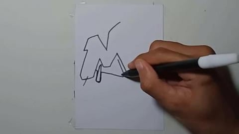 Drawing Graffiti Letter M V3 #shorts