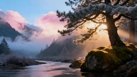 Peaceful Morning in the Mountains – Relaxing Acoustic &...