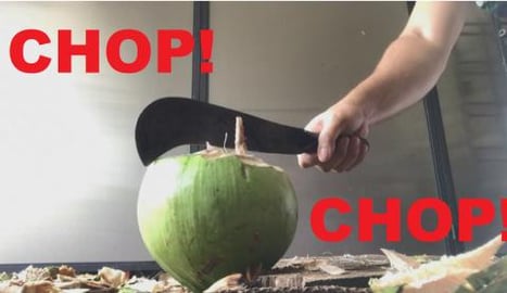 How to cut a coconut