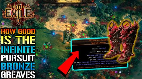 Path Of Exile 2: The Infinite Pursuit Bronze Greaves Uniq...