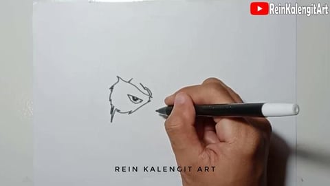 Drawing panda character graffiti