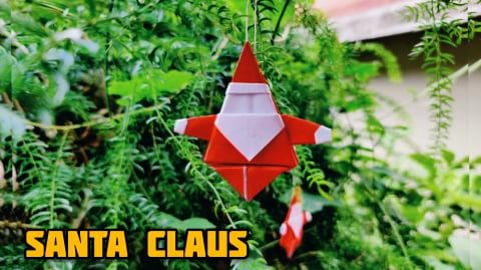 Origami Santa Claus | Christmas Decorations | Origami tut...