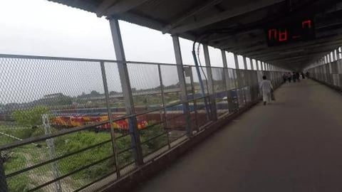 Crossing New Jalpaiguri Station Over Bridge To Parking Lo...