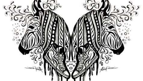 Converse and Zebra || Drawing with Rapid on paper || how ...