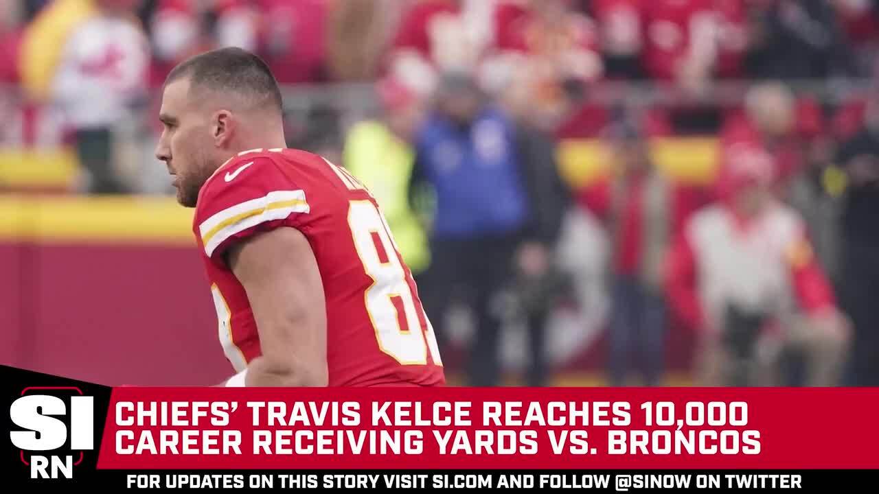 Chiefs' Travis Kelce: yardage milestones vs. Denver Broncos