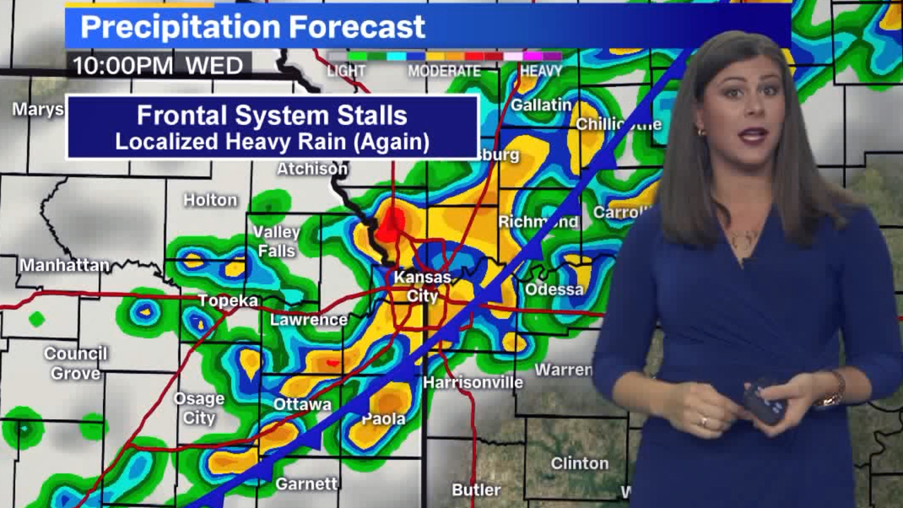 Heavy downpours likely in Kansas City followed by much cooler temps