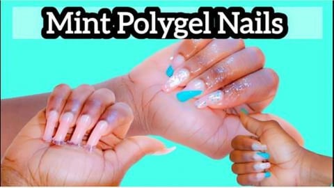 Easy Polygel Nails Using Dual Forms With The Theme Colour...