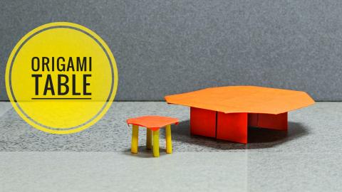Origami Table _ Origami Furniture _ Origami tutorial _ Pa...