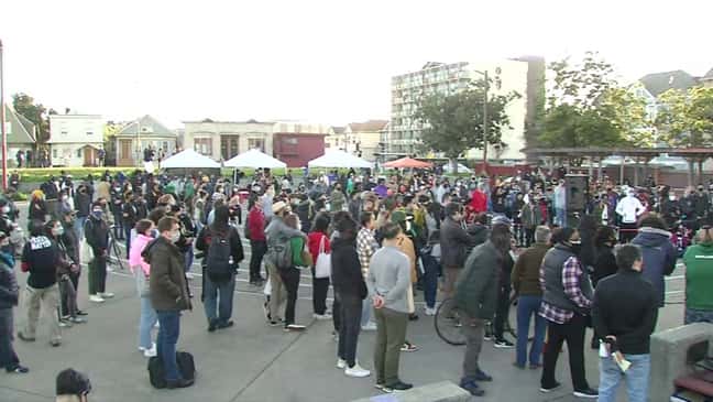 'Condemning violence': Oakland Chinatown rally draws large crowd