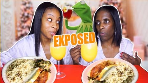 SHE EXPOSED ME:CHRISTMAS FAMILY MUKBANG DINNER