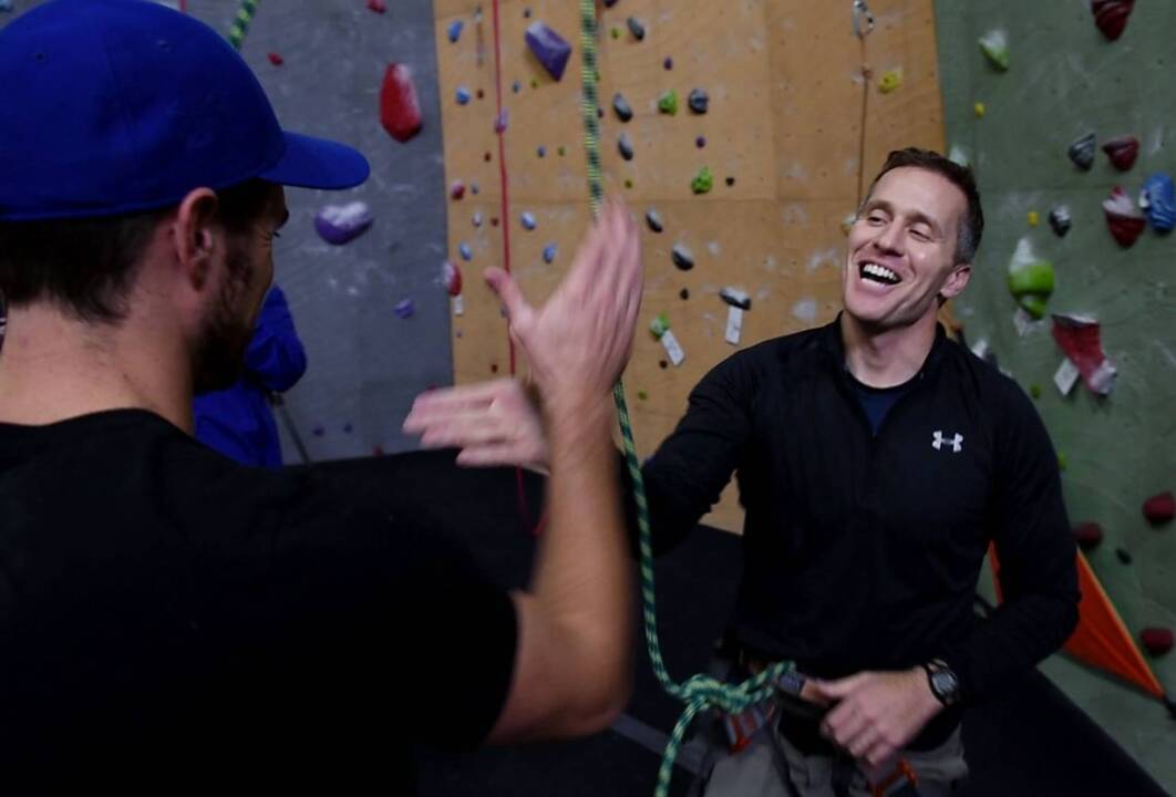 Gov. Greitens tackles rock climbing in KC Kansas City Star