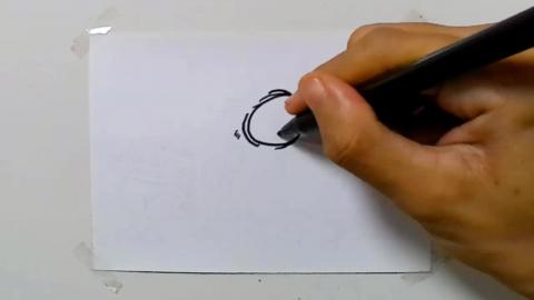 Drawing graffiti of zombie children from the grave shorts...