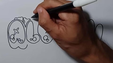 Drawing Grafiti Name Alvian