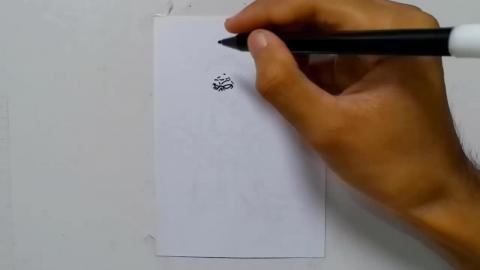 Drawing graffiti zombie girl crawling shorts