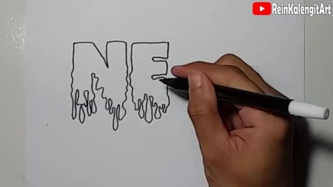 Drawing graffiti text NEXT