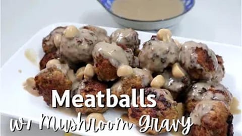 Meatballs with Mushroom Gravy Sauce _ Pinoy Food _ Taste ...