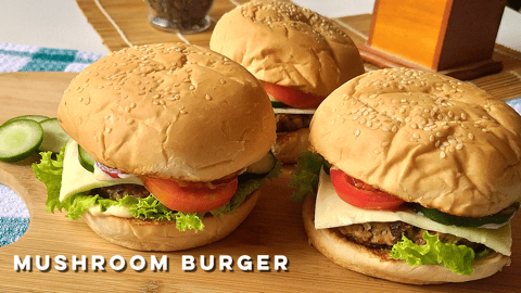 Homestyle No-Meat Mushroom Burger Recipe | Tasty and Meat...