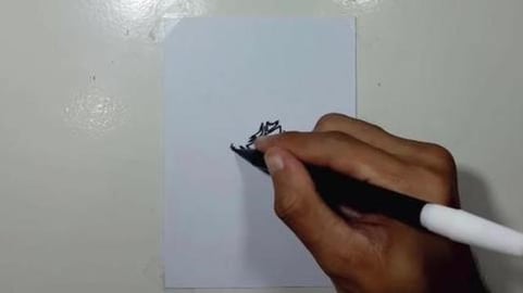 Drawing Monster Yellow Pumpkin With Scary Face Big Smile ...