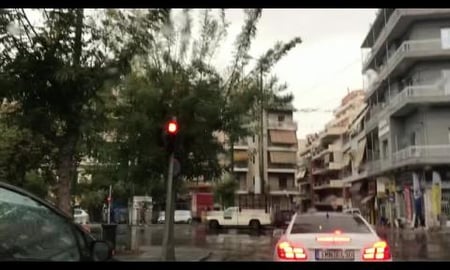 Rainy car ride to work