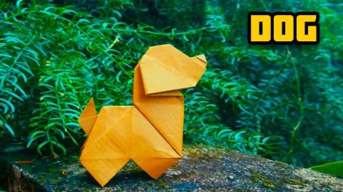 DOG | CUTE PUPPY | PAPER PUPPY DOG | Origami tutorial by ...