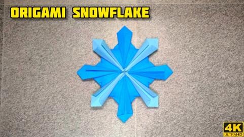 Origami Snowflake | Origami tutorial | Paper craft