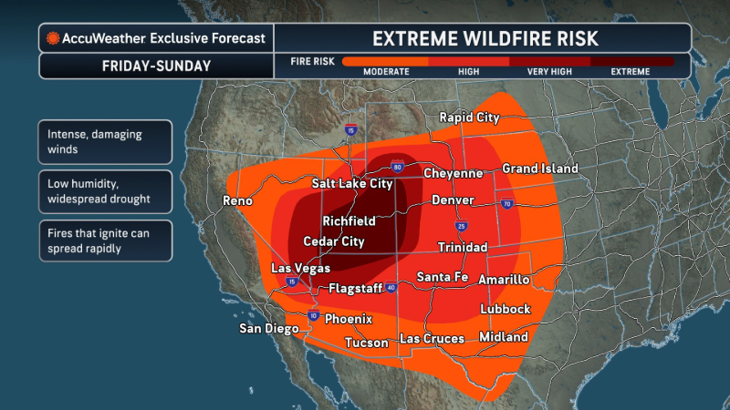 Extreme wildfire risk in the western US | AccuWeather