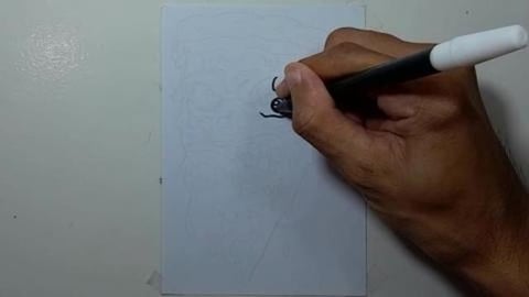 Drawing graffiti angry pizza