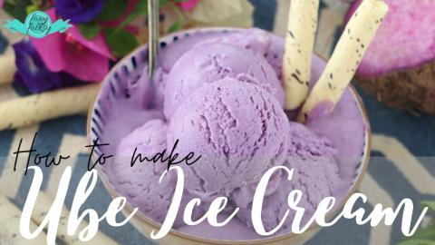 How to make Homemade UBE ICE CREAM | FOXY FOLKSY - Filipi...