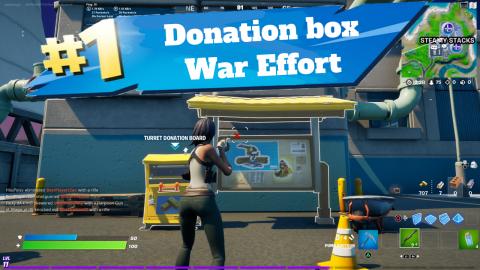 Make Donations to a War Effort Donation Box