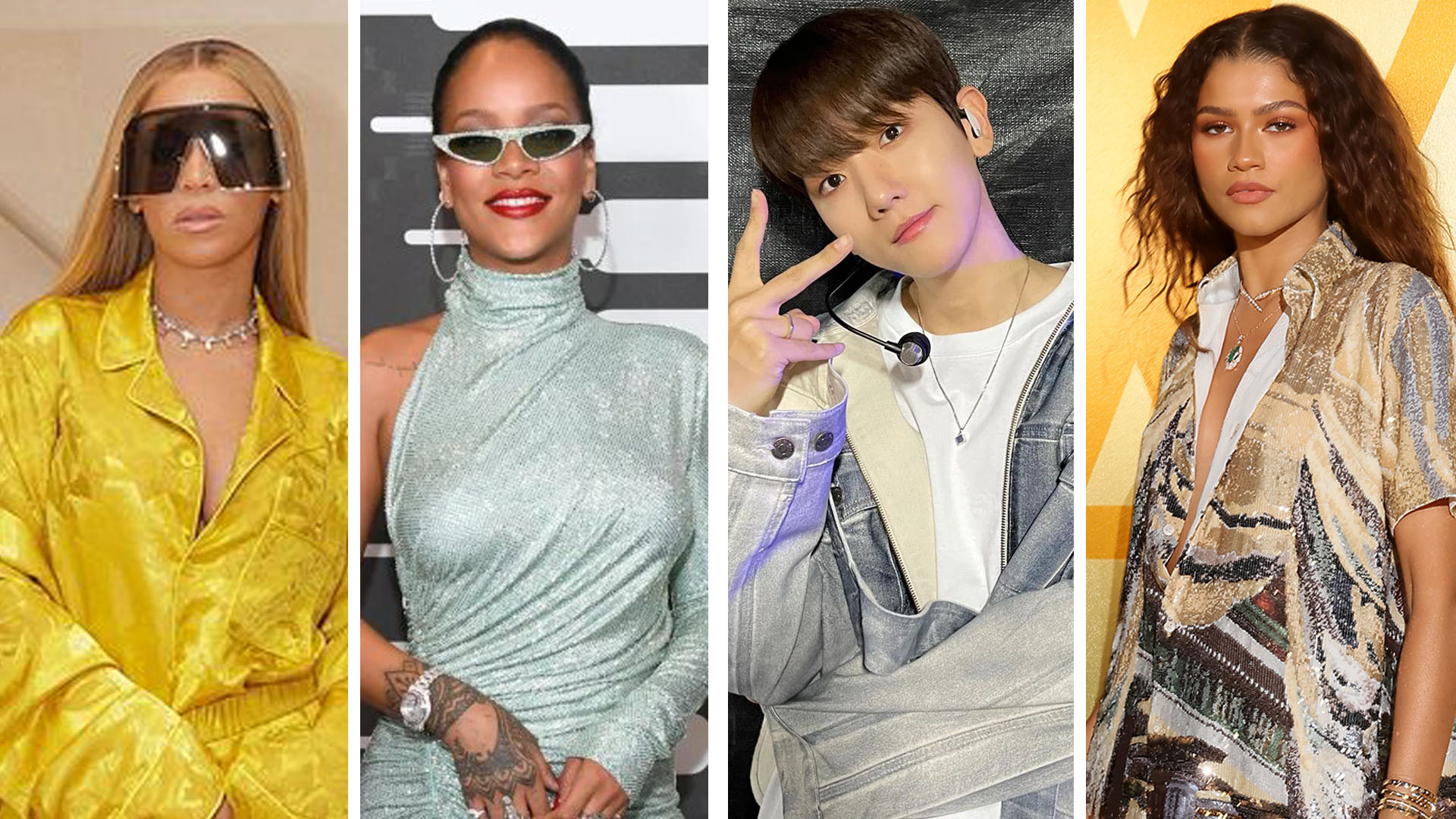 Rihanna attending the Louis Vuitton Menswear Spring Summer 2019