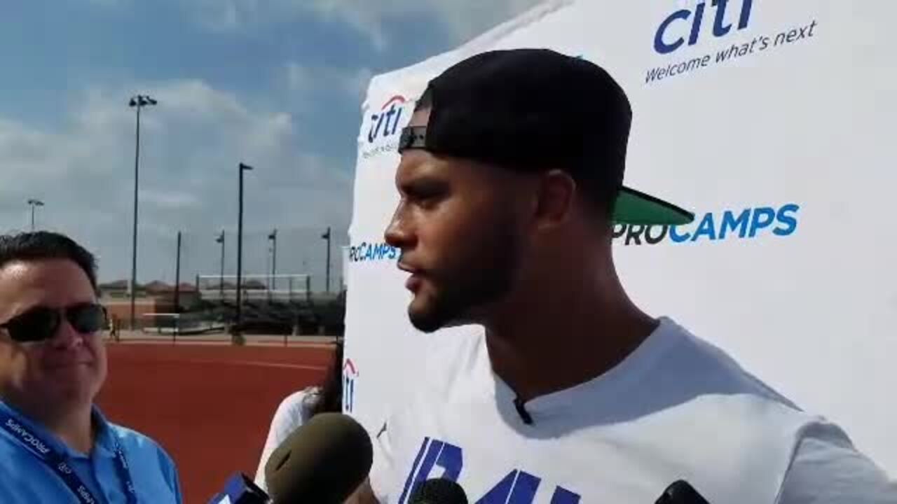 Dallas Cowboys QB Dak Prescott and Teammates Visit Toy Story Land Before  Training Camp