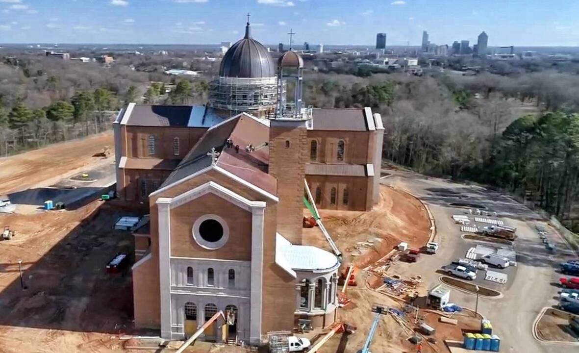 Dramatic drone video of the new Holy Name of Jesus Cathedral in Raleigh ...