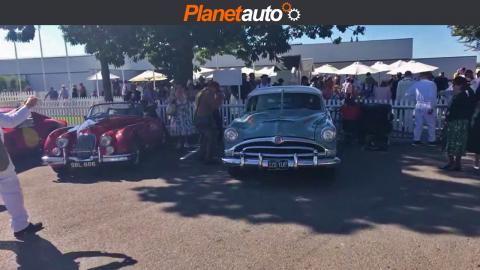 Goodwood Revival 2019 The Paddock Cars Leaving for the tr...