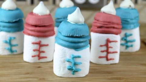 Baby Shower Treats _ Marshmallow Baby Bottles