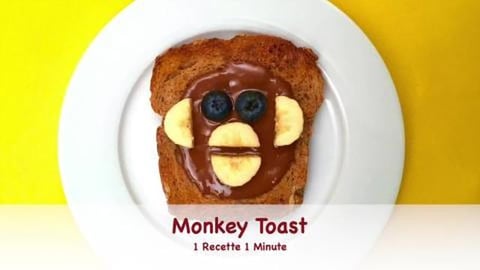 Monkey Toast / Funny Breakfast with Animal Faces (shorts)...