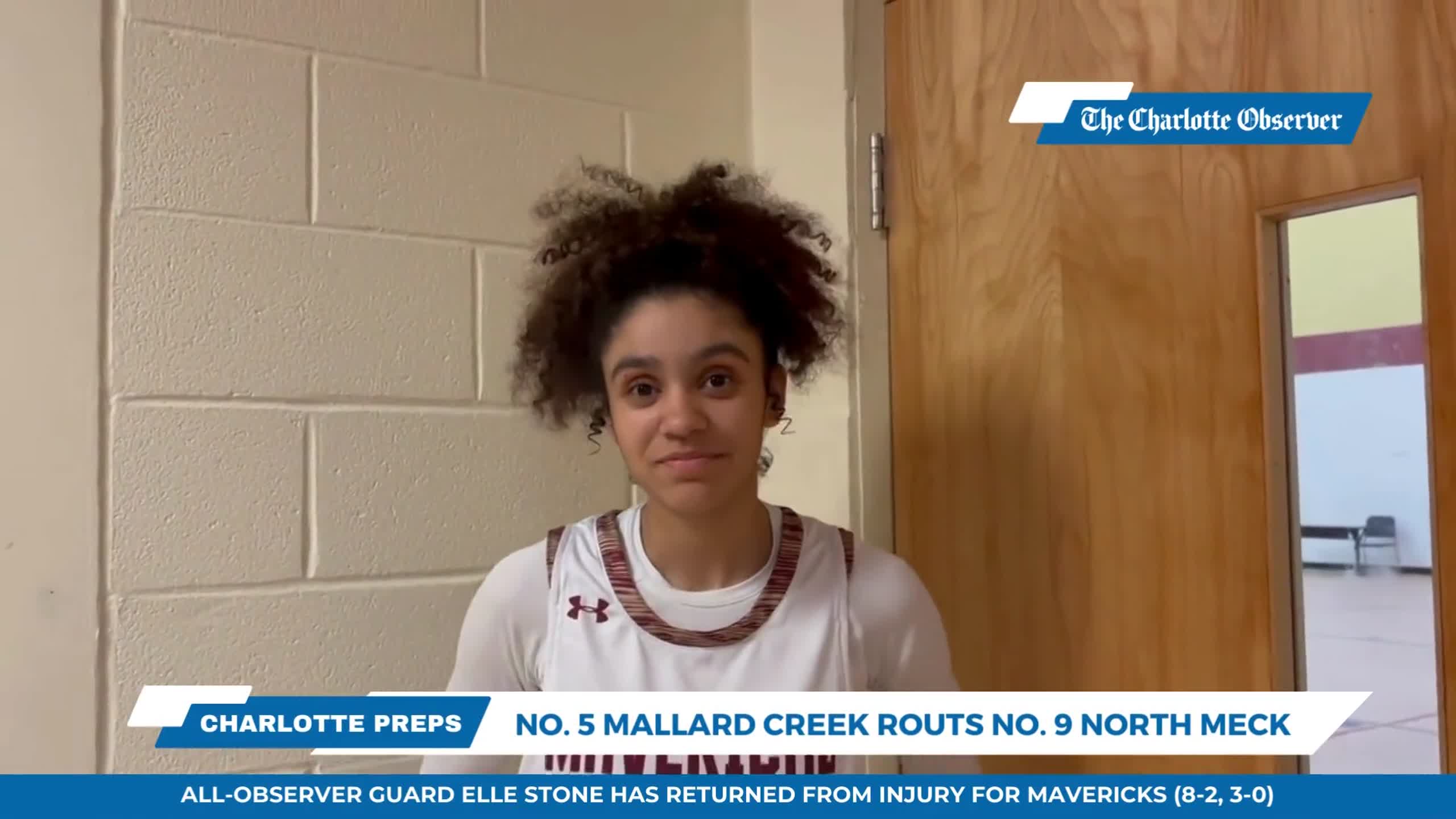 Watch Mallard Creeks Elle Stone Talks Fridays Win Over North Meck Charlotte Observer 
