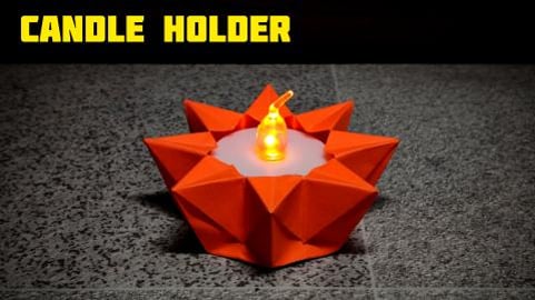 Origami Candle Holder | Origami Candle Stand | Origami tu...