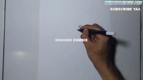 Drawing Minion zombie Christmas grafiti character