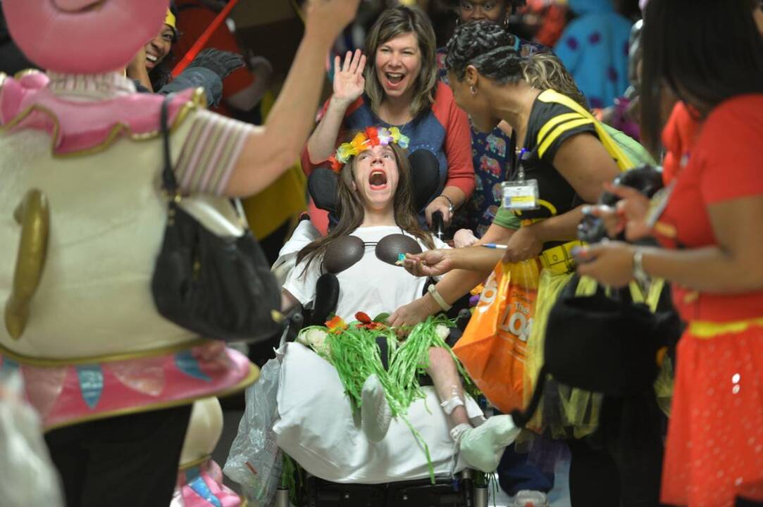 Video Macon Children's Hospital, Navicent Health, trick or treaters Macon Telegraph