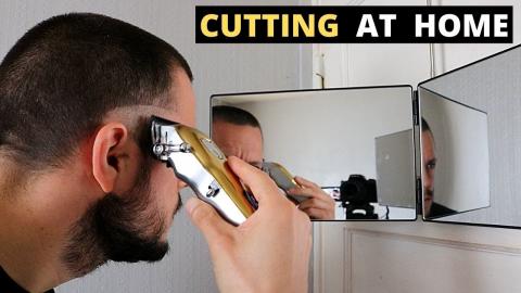 Burst Fade Buzz Cut With Lipfis 3 Way Mirror 
