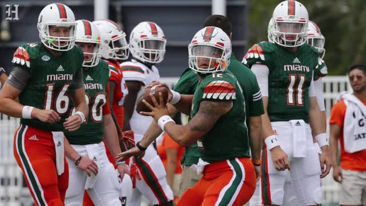 University of Miami coach Mark Richt discusses Hurricanes' quarterbacks