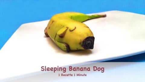Sleeping Banana Dog / Food Hacks (shorts)