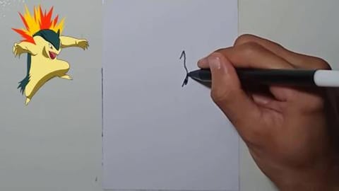 Drawing Pokemon typhloslon shorts