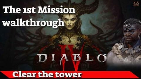 Diablo 4 beta - Barbarian Mission 1 - Clear the Tower