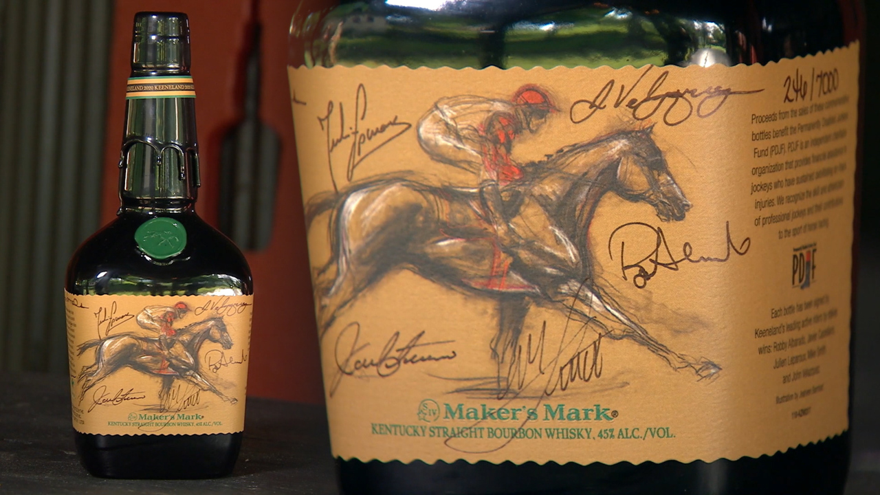 Keeneland, Maker's Mark 2020 commemorative bottle Lexington Herald Leader